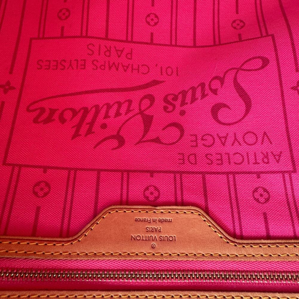 Louis Vuitton Roses Neverfull Bag Stephen Sprouse Monogram Vintage Shoulder Tote - Picture 5 of 15